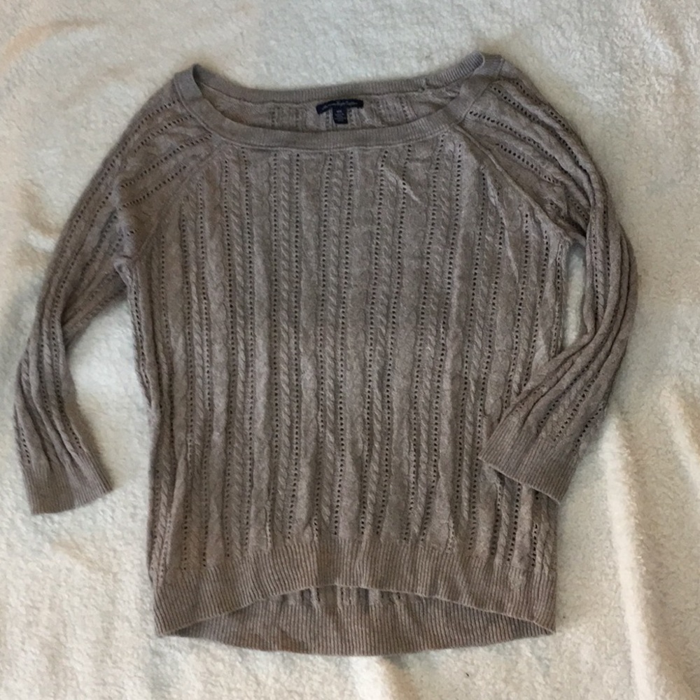 Tan AE sweater